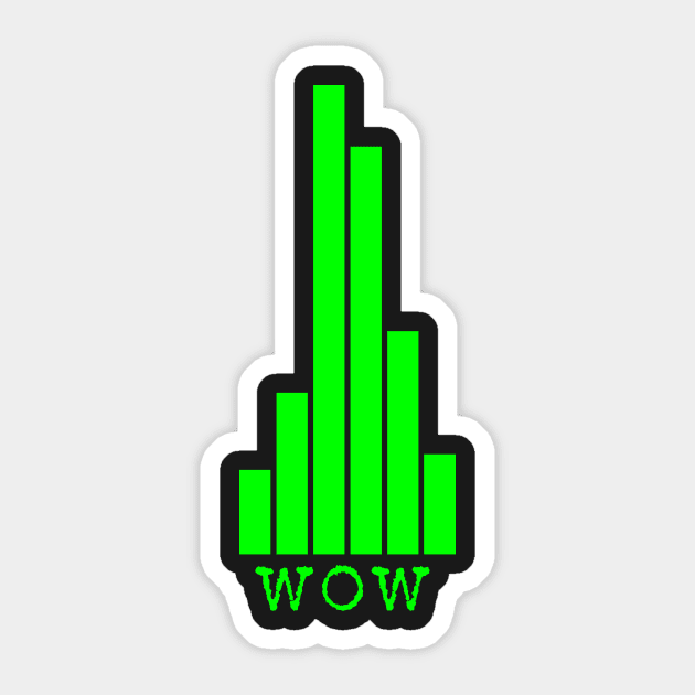 wow Sticker by DementedDesigns